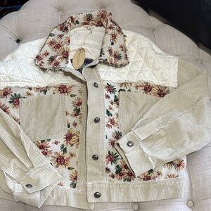 POL Floral Corduroy Jacket